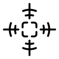 Benutzerfokus-Symbol, Umrissstil vektor