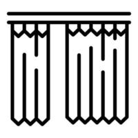 Haus-Duschvorhang-Symbol, Outline-Stil vektor