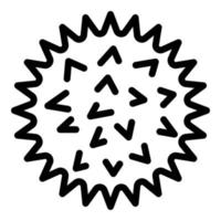 Symbol für rohe Kastanien, Umrissstil vektor