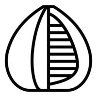 Feigen-Frucht-Symbol, Umrissstil vektor