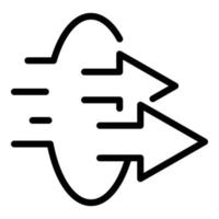 Symbol für Internetgeschwindigkeit, Umrissstil vektor