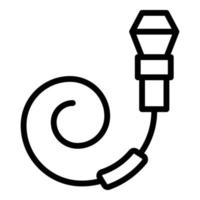 Symbol für Fahrradbremskabel, Umrissstil vektor