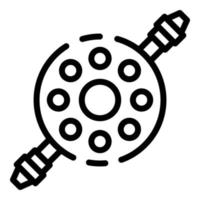 Symbol für Fahrradreparaturschalthebel, Umrissstil vektor