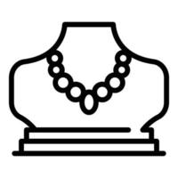 auktion Smycken ikon, översikt stil vektor
