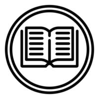 Symbol für digitalen Buchleser, Umrissstil vektor