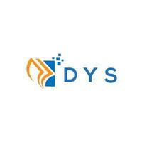 dys-Kreditreparatur-Buchhaltungslogodesign auf weißem Hintergrund. dys kreative initialen wachstumsdiagramm brief logo konzept. dys Business Finance-Logo-Design. vektor