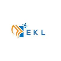 ekl kreditera reparera bokföring logotyp design på vit bakgrund. ekl kreativ initialer tillväxt Graf brev logotyp begrepp. ekl företag finansiera logotyp design. vektor