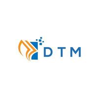 dtm kreditera reparera bokföring logotyp design på vit bakgrund. dtm kreativ initialer tillväxt Graf brev logotyp begrepp. dtm företag finansiera logotyp design. vektor