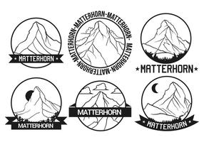 Matterhorn-Vektor-Set vektor