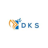 dks-Kreditreparatur-Buchhaltungslogodesign auf weißem Hintergrund. dks kreative initialen wachstumsdiagramm brief logo konzept. dks Business Finance-Logo-Design. vektor