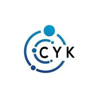 Cyk-Brief-Logo-Design auf weißem Hintergrund. Cyk kreative Initialen schreiben Logo-Konzept. Cyk-Buchstaben-Design. vektor