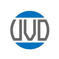Uvo-Brief-Logo-Design auf weißem Hintergrund. Uvo Creative Initials Circle Logo-Konzept. Uvo-Buchstaben-Design. vektor