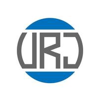 urj-Brief-Logo-Design auf weißem Hintergrund. urj creative initials circle logo-konzept. urj Briefgestaltung. vektor