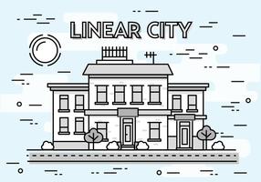 Free Linear Cityscape Vektor Hintergrund