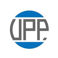 upp-Buchstaben-Logo-Design auf weißem Hintergrund. upp kreative Initialen Kreis Logo-Konzept. upp Briefgestaltung. vektor