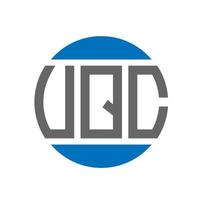 uqc-Brief-Logo-Design auf weißem Hintergrund. uqc kreative Initialen Kreis Logo-Konzept. uqc Briefgestaltung. vektor