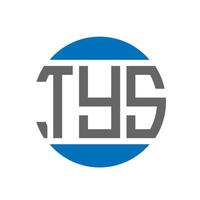 tys-Brief-Logo-Design auf weißem Hintergrund. tys kreative Initialen Kreis-Logo-Konzept. tys Briefgestaltung. vektor