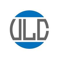 ulc-Brief-Logo-Design auf weißem Hintergrund. ulc creative initials circle logo-konzept. ulc Briefgestaltung. vektor