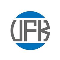 ufk-Brief-Logo-Design auf weißem Hintergrund. ufk kreative Initialen Kreis Logo-Konzept. ufk Briefgestaltung. vektor