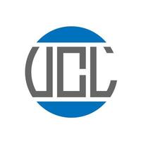 UCL-Brief-Logo-Design auf weißem Hintergrund. ucl creative initials circle logo-konzept. ucl Briefgestaltung. vektor