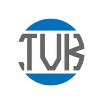 tvk-Buchstaben-Logo-Design auf weißem Hintergrund. tvk kreative Initialen Kreis Logo-Konzept. TVK-Briefgestaltung. vektor