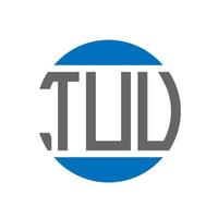 Tuu-Brief-Logo-Design auf weißem Hintergrund. tuu kreative initialen kreis logokonzept. Tuu Briefdesign. vektor