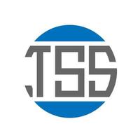 tss-Brief-Logo-Design auf weißem Hintergrund. tss kreative Initialen Kreis Logo-Konzept. tss Briefgestaltung. vektor