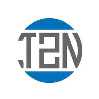 tzn-Brief-Logo-Design auf weißem Hintergrund. tzn kreative Initialen Kreis Logo-Konzept. tzn Briefgestaltung. vektor