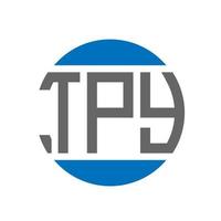 tpy brev logotyp design på vit bakgrund. tpy kreativ initialer cirkel logotyp begrepp. tpy brev design. vektor
