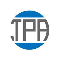 Tpa-Brief-Logo-Design auf weißem Hintergrund. tpa kreative initialen kreis logo-konzept. tpa Briefgestaltung. vektor