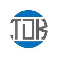 tdk-Brief-Logo-Design auf weißem Hintergrund. tdk kreative Initialen Kreis Logo-Konzept. tdk Briefgestaltung. vektor