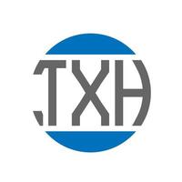 txh-Brief-Logo-Design auf weißem Hintergrund. txh kreative Initialen Kreis Logo-Konzept. txh Briefgestaltung. vektor