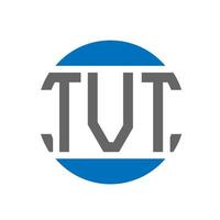 tvt-Buchstaben-Logo-Design auf weißem Hintergrund. tvt kreative Initialen Kreis Logo-Konzept. tvt Briefgestaltung. vektor