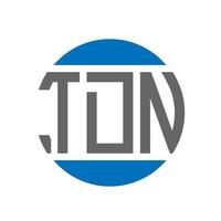 tdn-Brief-Logo-Design auf weißem Hintergrund. tdn creative initials circle logo-konzept. tdn Briefgestaltung. vektor