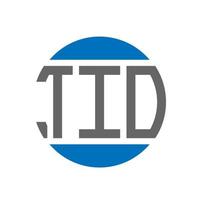 Tio-Brief-Logo-Design auf weißem Hintergrund. tio kreative Initialen Kreis Logo-Konzept. Briefgestaltung. vektor