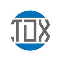 tdx-Brief-Logo-Design auf weißem Hintergrund. tdx creative initials circle logo-konzept. tdx-Briefgestaltung. vektor