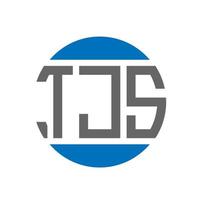 tjs-Brief-Logo-Design auf weißem Hintergrund. tjs creative initials circle logo-konzept. tjs Briefgestaltung. vektor