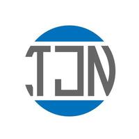 tjn-Brief-Logo-Design auf weißem Hintergrund. tjn creative initials circle logo-konzept. tjn Briefgestaltung. vektor