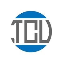 tcu-Brief-Logo-Design auf weißem Hintergrund. tcu kreative Initialen Kreis Logo-Konzept. tcu-Briefgestaltung. vektor