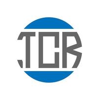 tcr-Brief-Logo-Design auf weißem Hintergrund. tcr kreative Initialen Kreis Logo-Konzept. TCR-Briefgestaltung. vektor