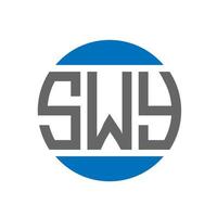 swy brev logotyp design på vit bakgrund. swy kreativ initialer cirkel logotyp begrepp. swy brev design. vektor