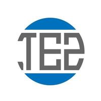 Tez-Brief-Logo-Design auf weißem Hintergrund. tez creative initials circle logo-konzept. tez Briefgestaltung. vektor