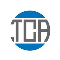 TCA-Brief-Logo-Design auf weißem Hintergrund. tca kreative initialen kreis logokonzept. TCA-Briefgestaltung. vektor