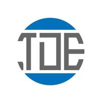 tde-Brief-Logo-Design auf weißem Hintergrund. tde kreatives Initialen-Kreis-Logo-Konzept. tde Briefgestaltung. vektor