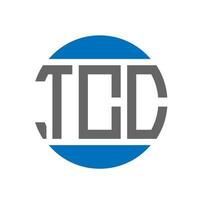 Tcc-Brief-Logo-Design auf weißem Hintergrund. tcc kreative Initialen Kreis-Logo-Konzept. tcc-Briefgestaltung. vektor