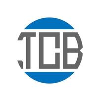 tcb-Brief-Logo-Design auf weißem Hintergrund. tcb kreative Initialen Kreis Logo-Konzept. tcb Briefgestaltung. vektor