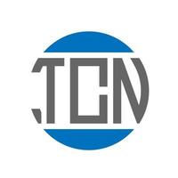 tcn-Brief-Logo-Design auf weißem Hintergrund. tcn kreative Initialen Kreis Logo-Konzept. tcn Briefgestaltung. vektor