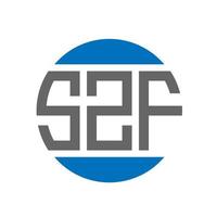 szf-Brief-Logo-Design auf weißem Hintergrund. szf kreative Initialen Kreis Logo-Konzept. szf Briefgestaltung. vektor