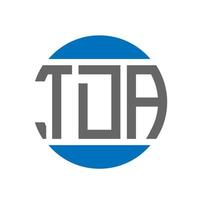 tda-Brief-Logo-Design auf weißem Hintergrund. tda kreative Initialen Kreis Logo-Konzept. tda Briefgestaltung. vektor