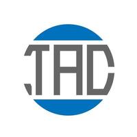 tac-Brief-Logo-Design auf weißem Hintergrund. tac kreative Initialen Kreis Logo-Konzept. tac Briefdesign. vektor